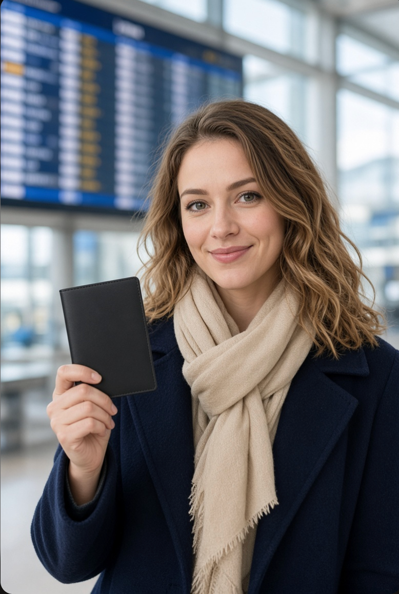 RFID Passport Holder - Leather Travel Wallet